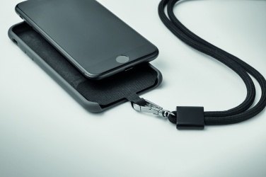 Logotrade promotional giveaway image of: RPET Phone holder lanyard