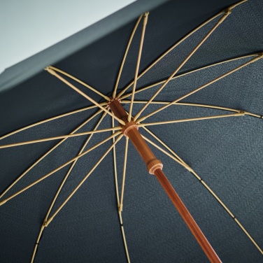 Logo trade promotional gifts picture of: 23,5 inch RPET/bamboo umbrella