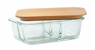 Logotrade advertising product picture of: Glass lunch box with bamboo lid