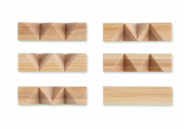 Logo trade advertising products picture of: Bamboo brain teaser star shape