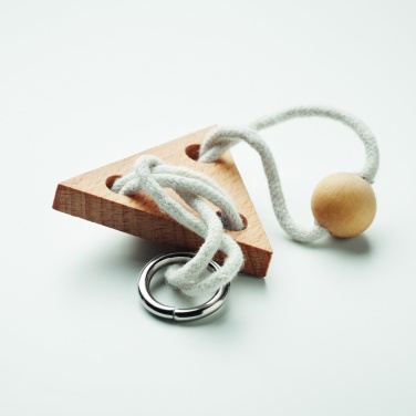 Logo trade promotional items image of: Wooden brain teaser triangle