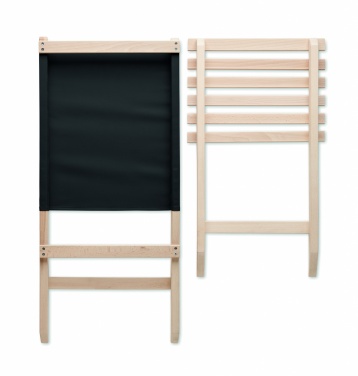 Logo trade promotional gifts picture of: Foldable wooden beach chair