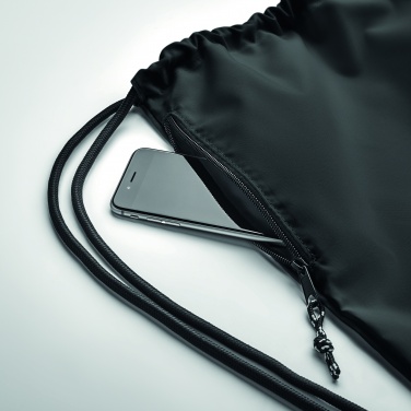 Logo trade promotional giveaways image of: Large drawstring bag 300D RPET