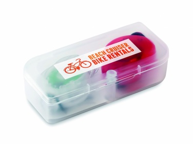 Logo trade promotional giveaways image of: 2 bicycle lights in PP box