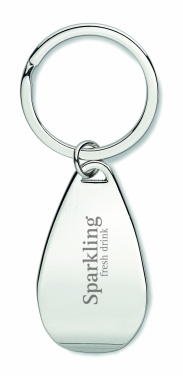 Logo trade advertising products image of: Bottle opener key ring Tornio