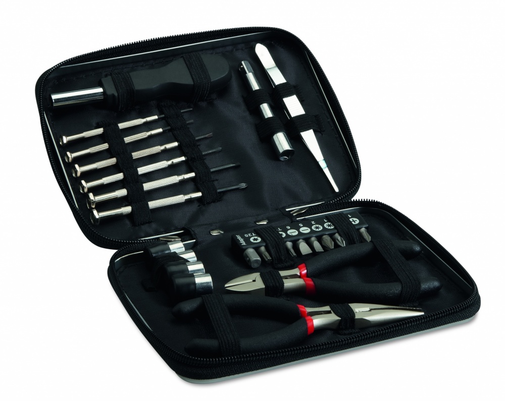 Logotrade promotional giveaway image of: 26 pcs tool in aluminium case