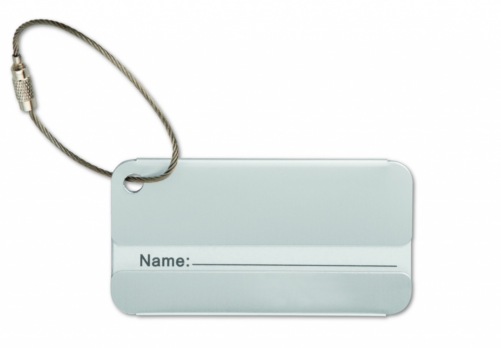 Logo trade promotional product photo of: Aluminium luggage tag