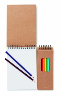 Logo trade promotional product photo of: Colouring set with notepad