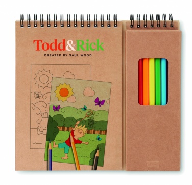 Logo trade promotional gifts image of: Colouring set with notepad