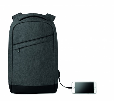 Logotrade advertising product image of: 2 tone backpack incl USB plug