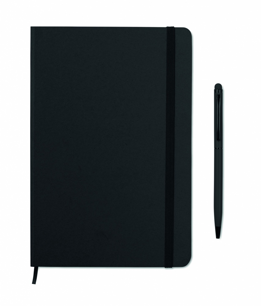 Logo trade promotional items image of: A5 notebook w/stylus 72 lined