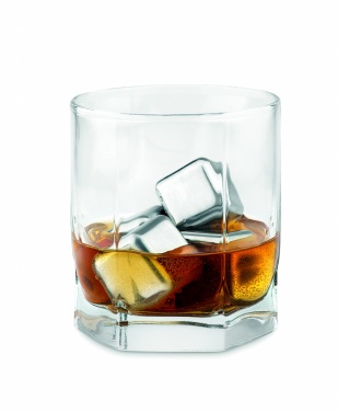 Logotrade promotional product picture of: Set of 4 SS ice cubes in pouch