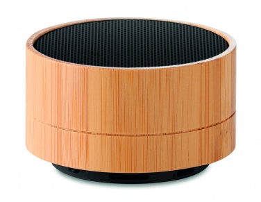 Logo trade promotional giveaway photo of: 3W Bamboo wireless speaker