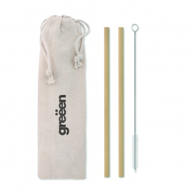 Logotrade promotional item image of: Bamboo Straw w/brush in pouch