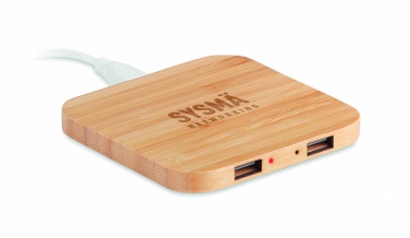 Logotrade promotional giveaways photo of: Bamboo wireless charge pad 5W