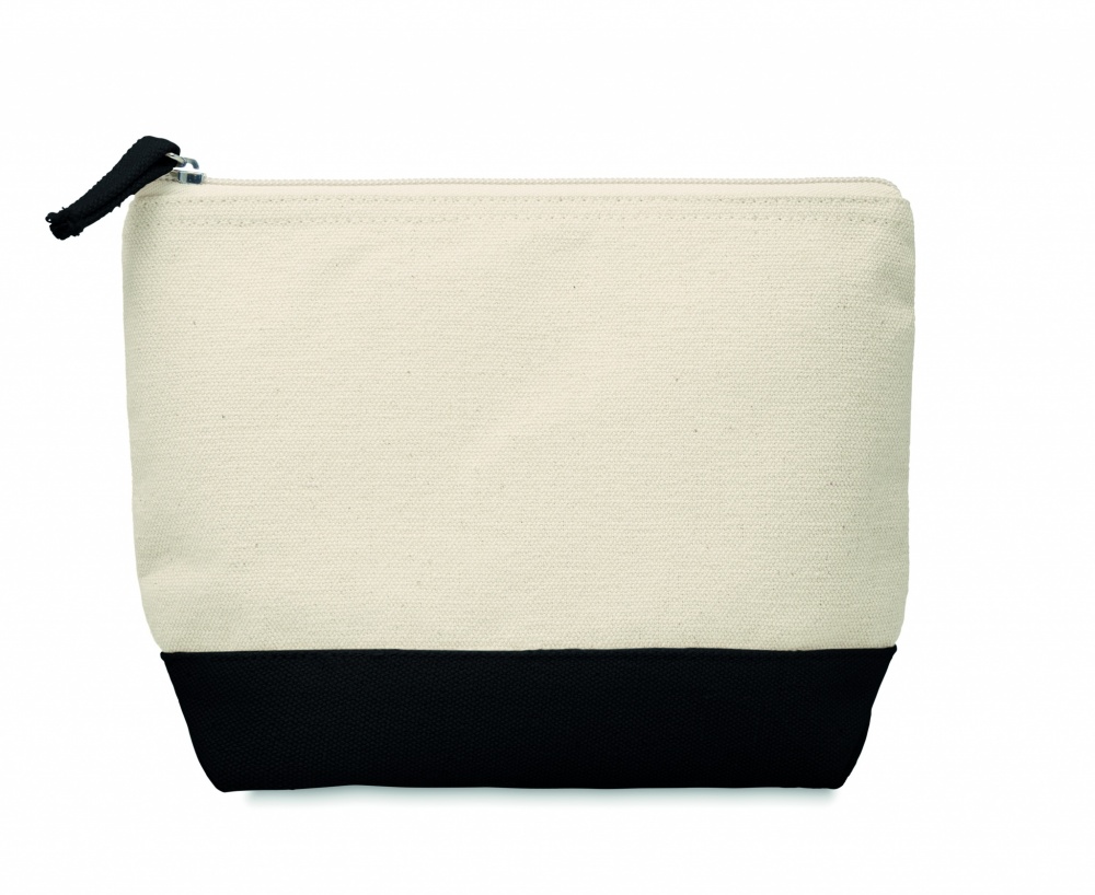 Logo trade promotional products picture of: Bicolour cotton cosmetic bag