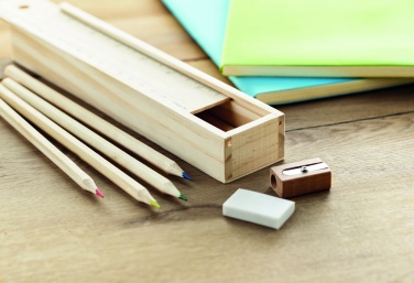 Logotrade promotional gift picture of: Stationery set in wooden box