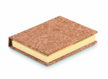 Logo trade promotional giveaways picture of: Cork sticky note memo pad