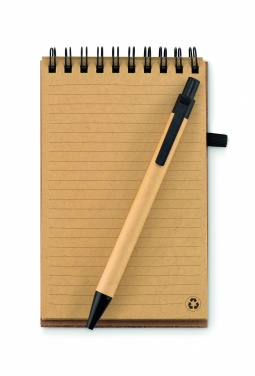 Logo trade corporate gifts picture of: A6 Cork notepad with pen