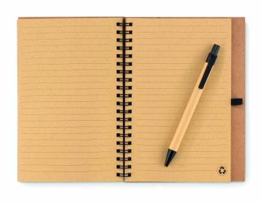 Logo trade promotional merchandise image of: Cork notebook with pen