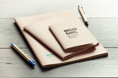 Logotrade promotional item picture of: A6 recycled notebook 80 plain