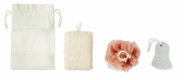 Logo trade advertising product photo of: Bath set in cotton pouch