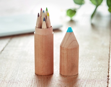 Logo trade promotional giveaway photo of: 6 pencils in wooden box