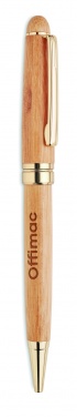 Logotrade promotional merchandise picture of: Bamboo twist-action ballpoint pen in a box