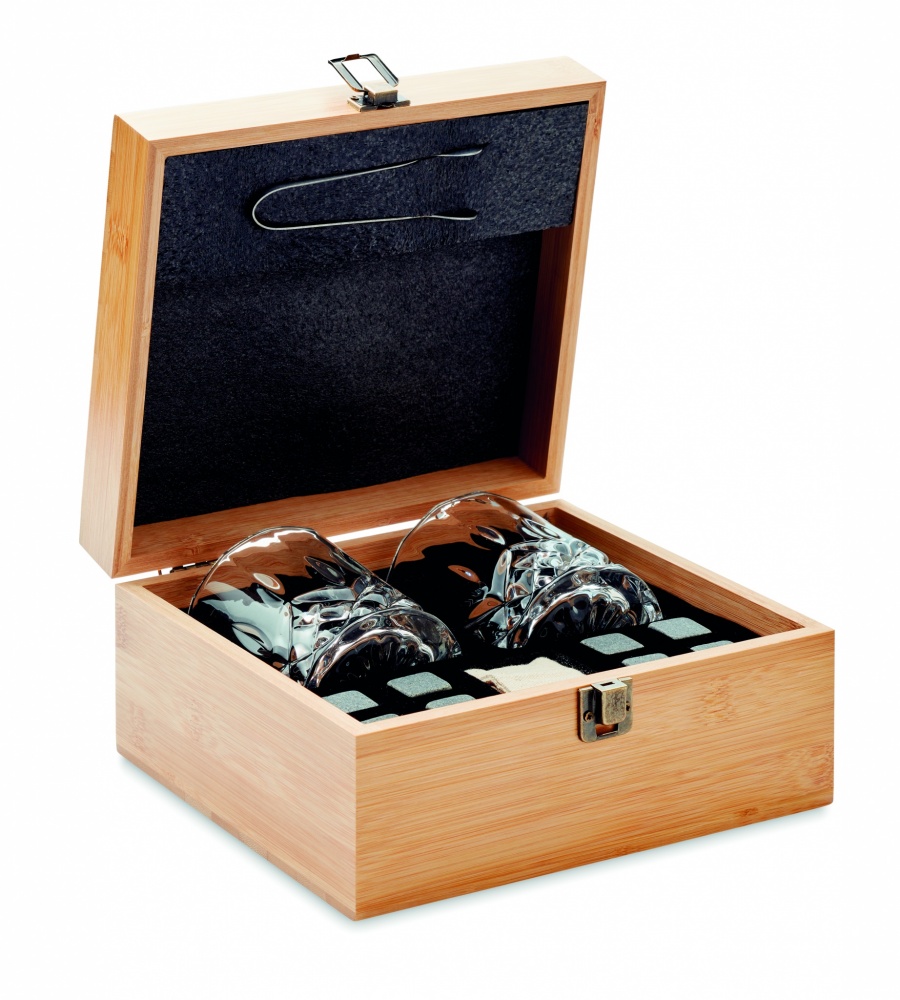 Logotrade promotional product image of: Whisky set in bamboo box