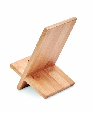 Logo trade promotional products picture of: Bamboo phone stand/ holder WHIPPY