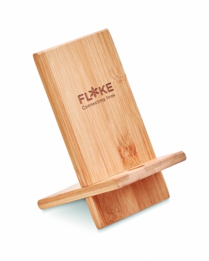 Logotrade promotional item image of: Bamboo phone stand/ holder WHIPPY