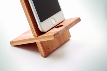 Logotrade promotional items photo of: Bamboo phone stand/ holder WHIPPY