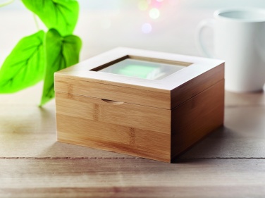 Logo trade promotional item photo of: Bamboo tea box