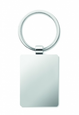Logo trade promotional merchandise photo of: Rectangular key ring bamboo WEST