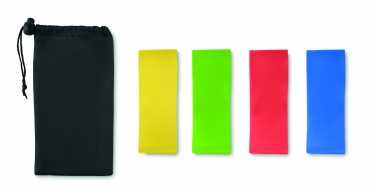 Logo trade promotional merchandise image of: Set of 4 TPE fitness bands