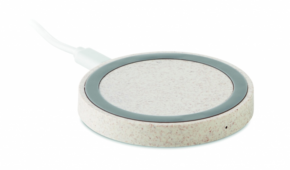 Logo trade promotional items image of: Wheat straw/ABS charger 5W