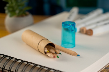 Logo trade corporate gifts image of: Wooden crayons BECKY