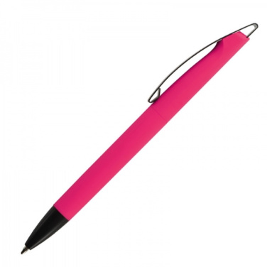 Logotrade promotional product image of: Metal ballpen soft touch BRESCIA