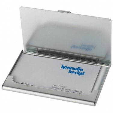 Logo trade corporate gifts image of: Metal business card holder CORNWALL