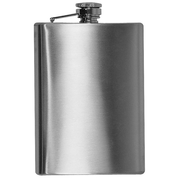 Logo trade promotional gifts image of: Stainless steel hip flask KANSAS CITY 237 ml