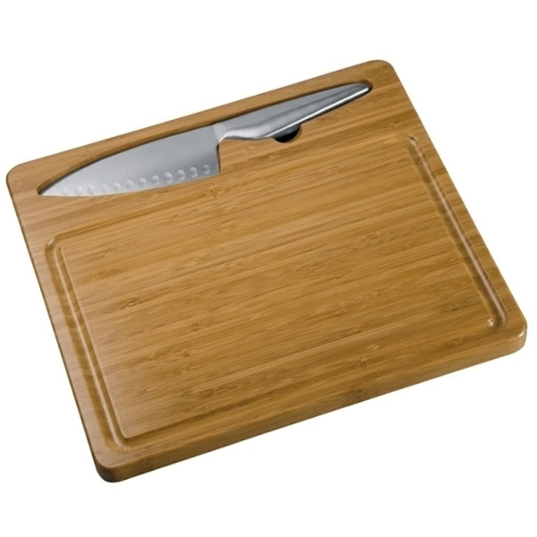 Logotrade promotional gift picture of: Cutting board with knife MANTOVA