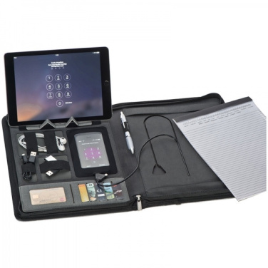 Logo trade corporate gifts image of: A4 folder with power bank Elda