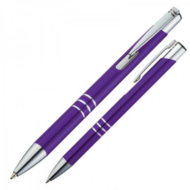 Logo trade promotional giveaways picture of: Metal ballpen ASCOT