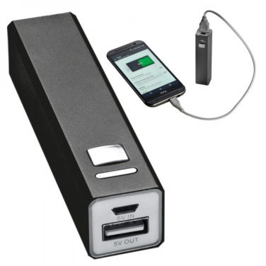 Logo trade promotional gift photo of: Metal power bank PORT HOPE 2200mAh