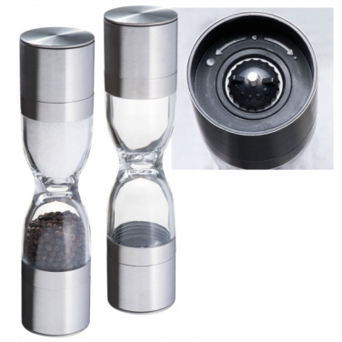 Logo trade corporate gift photo of: Salt and pepper mill 2-in-1 ROME