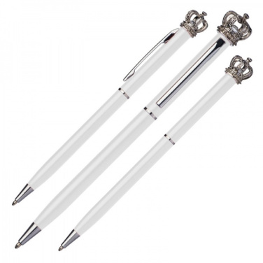 Logo trade promotional gifts image of: Metal ballpen KINGS PARK