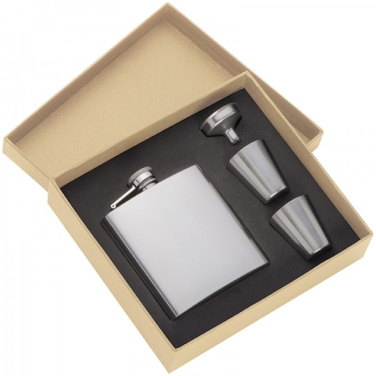 Logotrade promotional products photo of: Hip flask with 2 shot glasses SANDVIKEN 170 ml