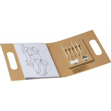 Logotrade promotional merchandise photo of: Kids coloring book with colored pencils FORIO