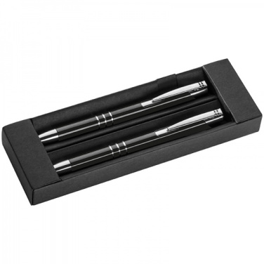 Logo trade promotional gifts image of: Metal writing set CLAREMONT