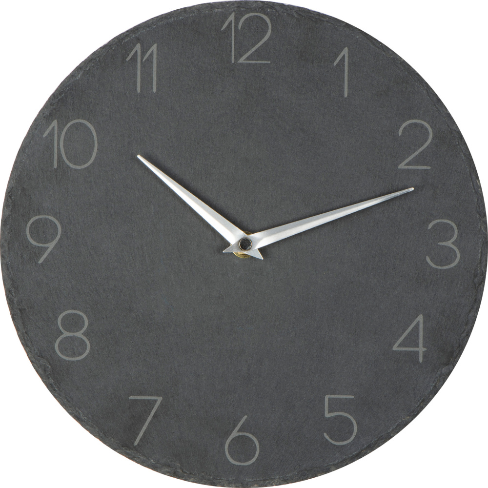 Logotrade corporate gift picture of: Slate wall clock GRAZ